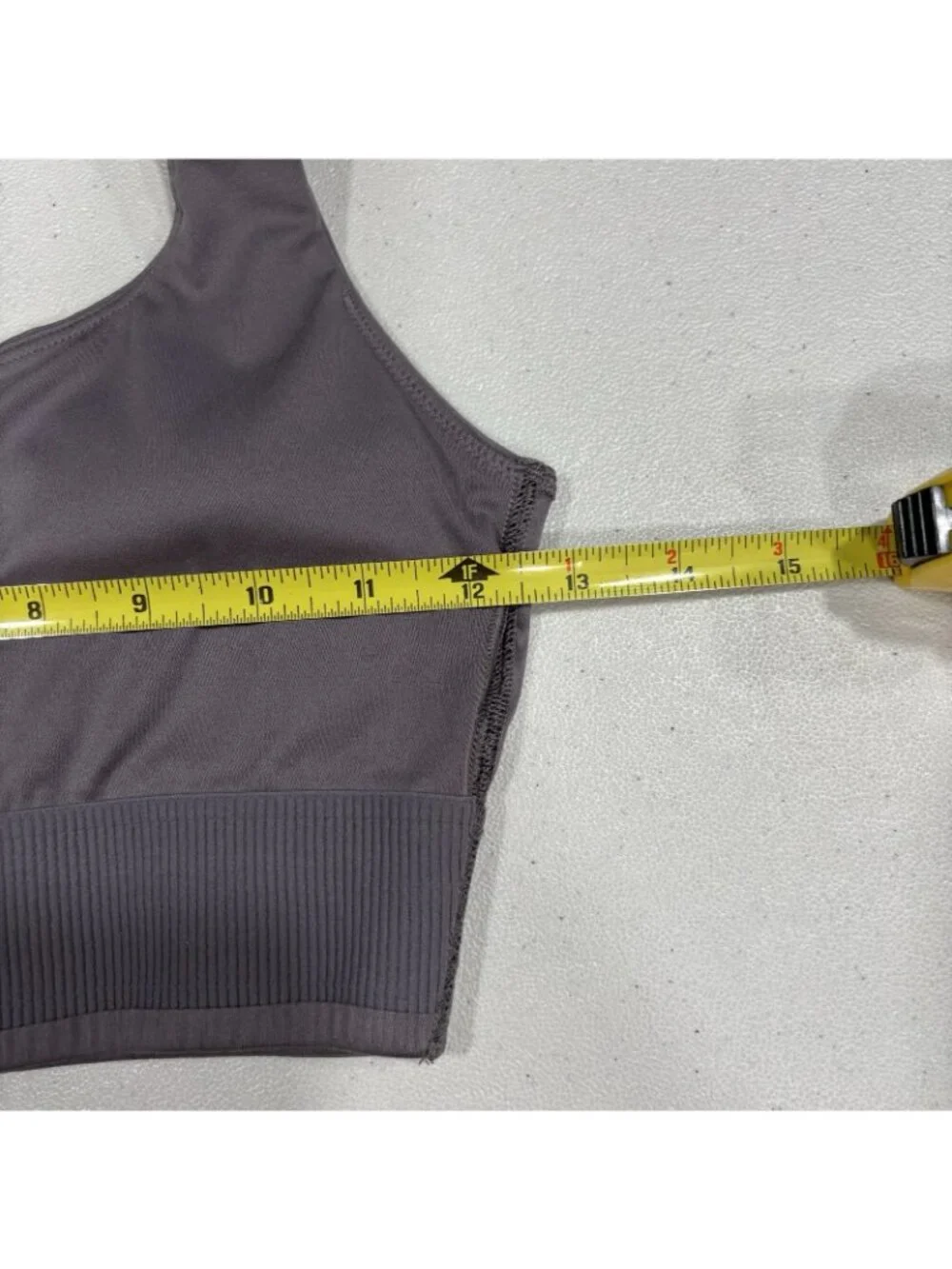Gymshark Long Line Sport Bra Removable Padding Gray Purple Women Small